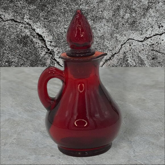 Avon Ruby Red 1970’s Cape Cod Oil Bottle - Picture 3 of 3